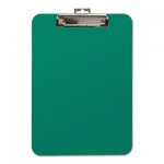 Unbreakable Recycled Clipboard, 1/4" Capacity, 8 1/2 x 11, Green BAU61626