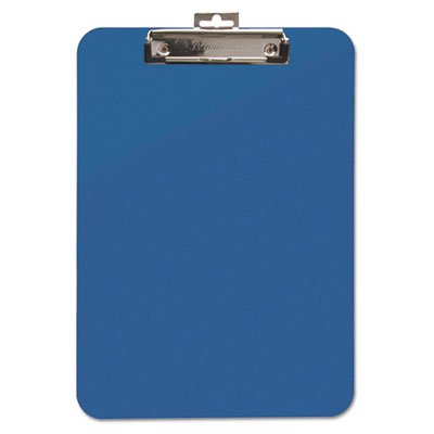 Unbreakable Recycled Clipboard, 1/4" Capacity, 8 1/2 x 11, Blue BAU61623