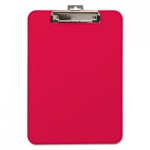 Unbreakable Recycled Clipboard, 1/4" Capacity, 8 1/2 x 11, Red BAU61622