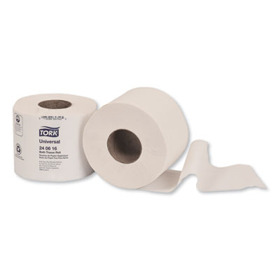 Tork Universal Bath Tissue, Septic Safe, 2-Ply, White, 616 Sheets/Roll, 48 Rolls/Carton TRK240616