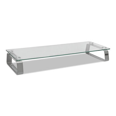 Tripp Lite Universal Glass-Top Monitor Riser, 22" x 8" x 3", Clear, Supports 3.9 lbs TRPMR2208G