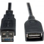 Tripp Lite Universal Reversible USB 2.0 A-Male to A-Female Extension Cable - 1ft UR024-001