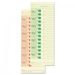 Universal Time Card, Side Print, 3 1/2 x 9, Bi-Weekly/Weekly, 2-Sided 100/Pack LTHM2100