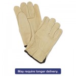127-3400L Unlined Pigskin Driver Gloves, Cream, Large, 12 Pairs MPG3400L
