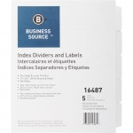 Business Source Unpunched Laser Tab Divider 16487