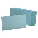 Oxford 7320 BLU Unruled Index Cards, 3 x 5, Blue, 100/Pack OXF7320BLU