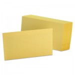 Oxford 7320 CAN Unruled Index Cards, 3 x 5, Canary, 100/Pack OXF7320CAN