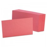 Oxford 7320 CHE Unruled Index Cards, 3 x 5, Cherry, 100/Pack OXF7320CHE