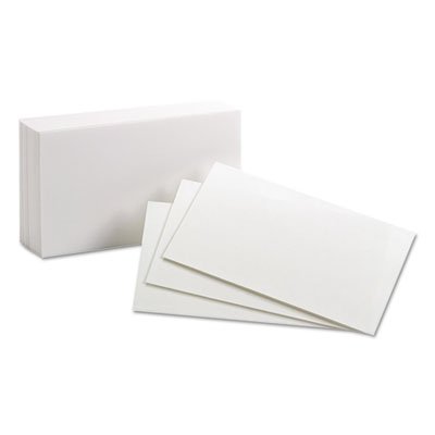 Oxford Unruled Index Cards, 3 x 5, White, 100/Pack OXF30