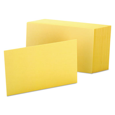 Oxford 7420 CAN Unruled Index Cards, 4 x 6, Canary, 100/Pack OXF7420CAN