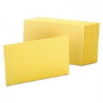 Oxford 7420 CAN Unruled Index Cards, 4 x 6, Canary, 100/Pack OXF7420CAN