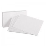 Oxford 40EE Unruled Index Cards, 4 x 6, White, 100/Pack OXF40