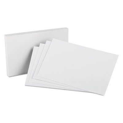 Oxford Unruled Index Cards, 5 x 8, White, 100/Pack OXF50