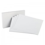 Oxford Unruled Index Cards, 5 x 8, White, 100/Pack OXF50