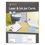 Maco MML-8575 Unruled Microperforated Laser/Ink Jet Index Cards, 4 x 6, White, 100/Box MACML8575