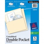 Avery Untabbed Double Pocket Divider 3075