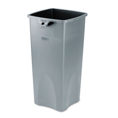 Rubbermaid Commercial FG356988GRAY Untouchable Square Container, 23gal, Gray RCP356988GY