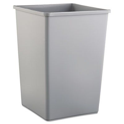 RCP 3958 GRA Untouchable Waste Container, Square, Plastic, 35gal, Gray RCP3958GRA