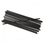 BWK STRU525B10 Unwrapped Single-Tube Stir-Straws, 5 1/4", Black, 1000/Pack, 10/Carton BWKSTRU525B10