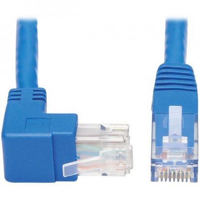 Tripp Lite Up-Angle Cat6 Ethernet Cable - 15 ft., M/M, Blue N204-015-BL-UP