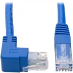 Tripp Lite Up-Angle Cat6 UTP Patch Cable (RJ45) - 1 ft., M/M, Gigabit, Molded, Blue N204-001-BL-UP