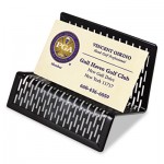 Urban Collection Punched Metal Business Card Holder, Holds 50 2 x 3 1/2, Black AOPART20001