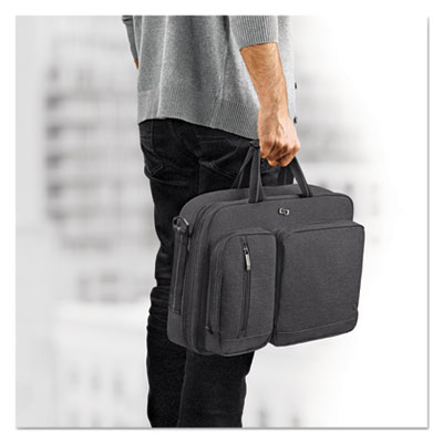 Solo UBN310-10 Urban Hybrid Briefcase, 15.6", 16 3/4" x 4" x 12", Gray USLUBN31010