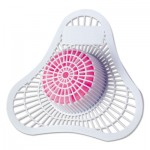 Urinal Screen with Non-Para Block, White/Pink, Cherry, Dozen HOS01901