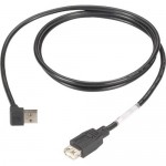 Black Box USB 2.0 Cable - Type A Male (Right Angle) to Type A Female, 4-ft. (1.2-m