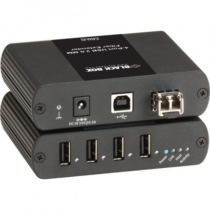 Black Box USB 2.0 Extender - Multimode Fiber, 4-Port IC404A-R2