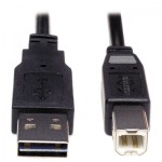 UR022-006 USB 2.0 Gold Cable, 6 ft, Black, USB A Male to B Male Device TRPUR022006