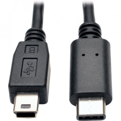 USB 2.0 Hi-Speed Cable (5-Pin Mini-B Male to USB Type-C Male), 6-ft U040-006