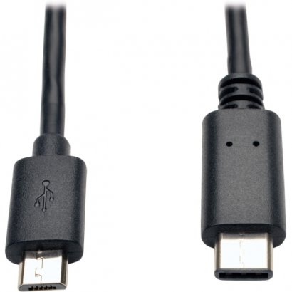 USB 2.0 Hi-Speed Cable (Micro-B Male to USB Type-C Male), 6-ft U040-006-MICRO