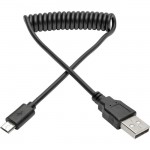 Tripp Lite USB 2.0 Hi-Speed A to Micro-B Coiled Cable (M/M), 3 ft U050-006-COIL