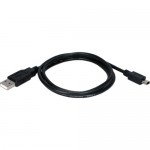 QVS USB 2.0 Type A Male to Mini B Male Sync and Charger Cable CC2215M-01