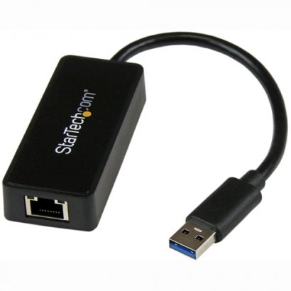StarTech.com USB 3 Gigabit Ethernet Adapter NIC w/ USB Port - Black USB31000SPTB