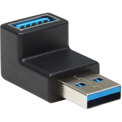 Tripp Lite USB 3.0 SuperSpeed Adapter - USB-A to USB-A, M/F, Down Angle, Black U324-000-DN
