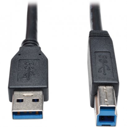 Tripp Lite USB 3.0 SuperSpeed Device Cable (AB M/M) Black, 15-ft. U322-015-BK