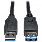 Tripp Lite USB 3.0 SuperSpeed Extension Cable - USB-A to USB-A, M/F, Black, 3 ft. (0.9