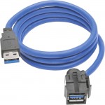 USB 3.0 SuperSpeed Keystone Jack Type-A Extension Cable (M/F), 3 ft U324-003-KJ