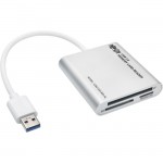 Tripp Lite USB 3.0 SuperSpeed Multi-Drive Memory Card Reader/Writer, Aluminum Case U352-000-MD-AL