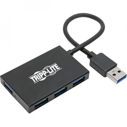 Tripp Lite USB 3.0 SuperSpeed Slim Hub, 5 Gbps - 4 USB-A Ports, Portable, Aluminum U360-004-4A-AL