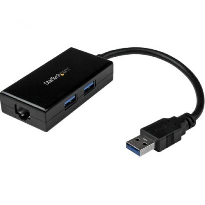 StarTech.com USB 3.0 to Gigabit Network Adapter with Built-In 2-Port USB Hub USB31000S2H