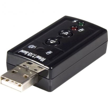 StarTech.com USB Audio Adapter - Virtual 7.1 - External Sound Card - Stereo Audio ICUSBAUDIO7