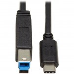 Tripp Lite USB-C 3.1 Gen 2 to USB 3.0 Type-B Cable (M/M), 20 in U422