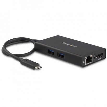 StarTech.com USB C Multiport Adapter for Laptops - Power Delivery - 4K HDMI - GbE - USB 3.0 DKT30CHPD