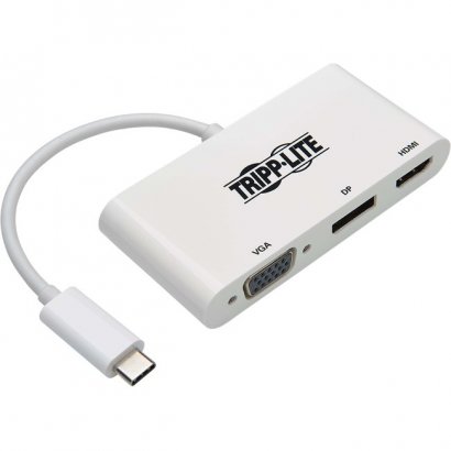 Tripp Lite USB-C Multiport Adapter - HDMI/DisplayPort/VGA, White U444-06N-HVDPW