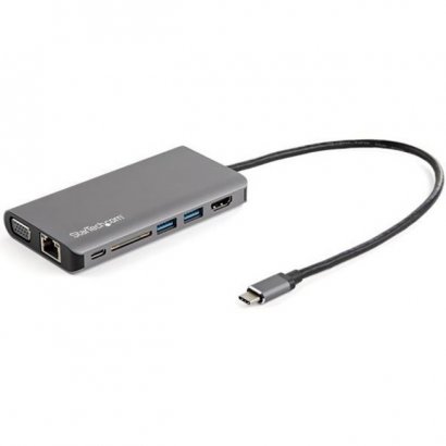 StarTech.com USB-C Multiport Adapter with HDMI or VGA and Longer Attached Cable DKT30CHVAUSP