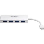 TRENDnet USB-C to 4-Port USB 3.0 Hub with Power Delivery TUC-H4E2
