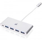 Iogear USB-C to 4 Port USB-A Hub with Power Delivery Pass-Thru GUH3C4PD